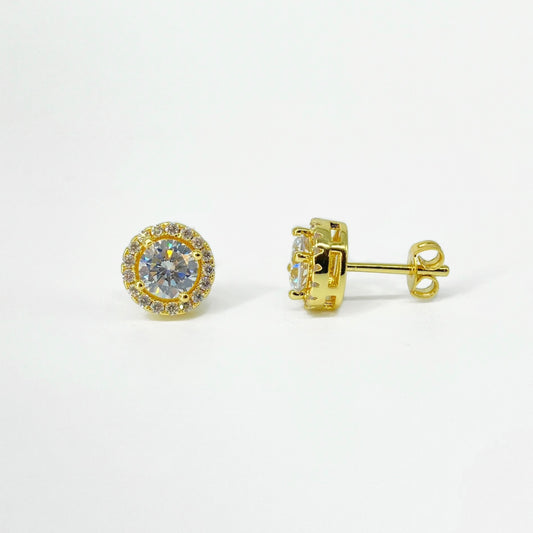 Gold Victoria Diamond Simulant Earrings