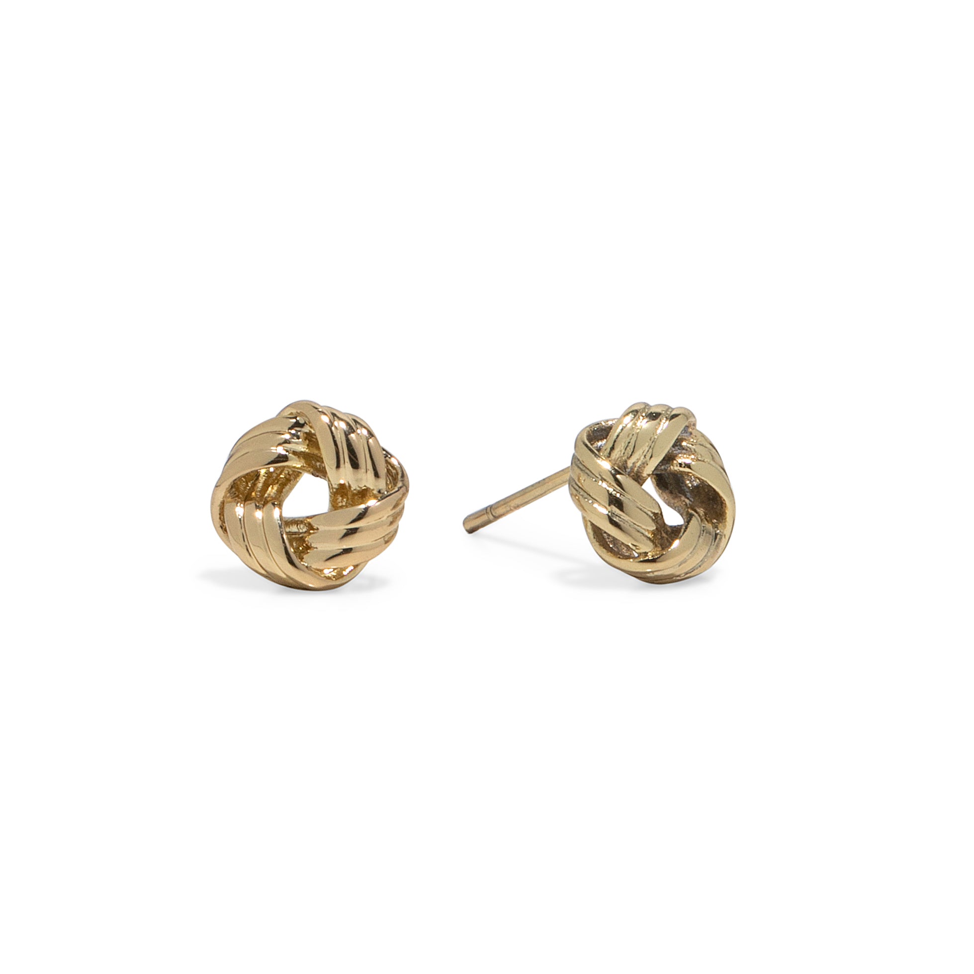 “I Love You Knot” Gold Studs